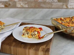 Egg and Chicken Sausage Casserole