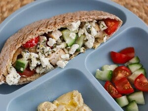 Grilled Chicken Pita with Creamy NIDO® Hummus Spread