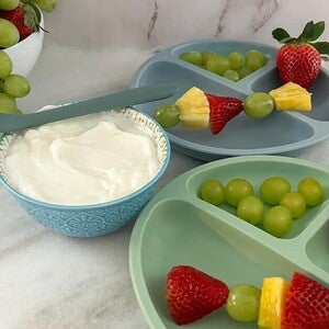 Fruit Kabobs with yogurt dip