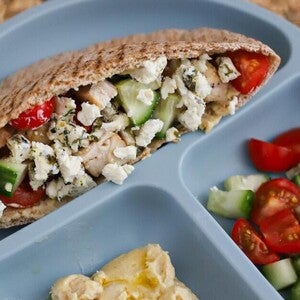 Grilled Chicken Pita with Creamy NIDO® Hummus Spread